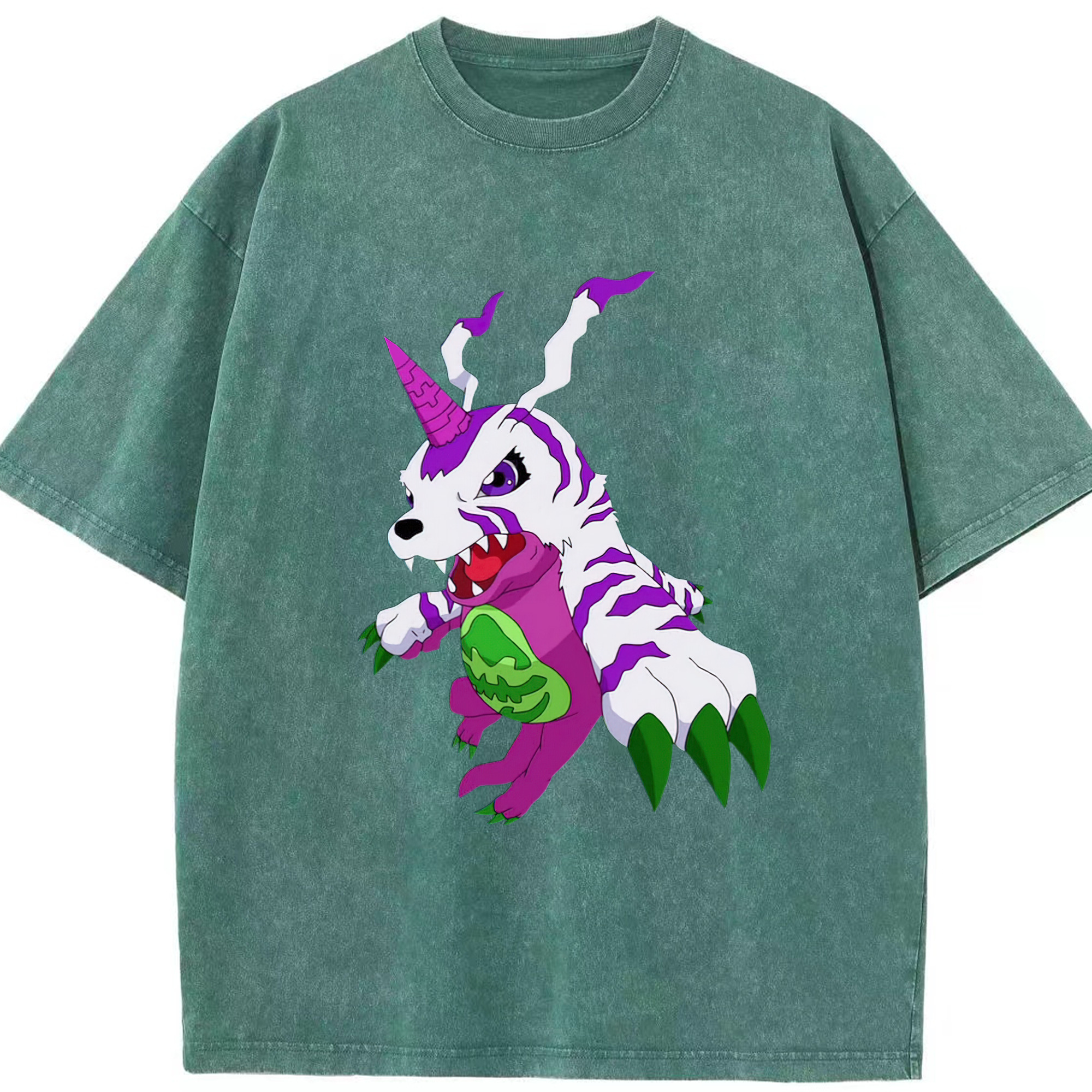 （画像用） Digimon デジタルモンスター/デジモン 綿100% ヴィンテージ風 半袖Tシャツ（フロントプリント）